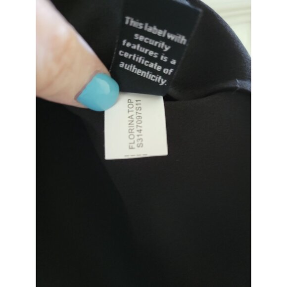 Diane von Furstenberg DVF Jolanta Black striped Cashmere sweater size Large - Picture 9 of 11